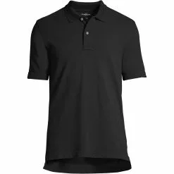 Lands' End Men's Big Hemmed Short Sleeve Mesh Polo