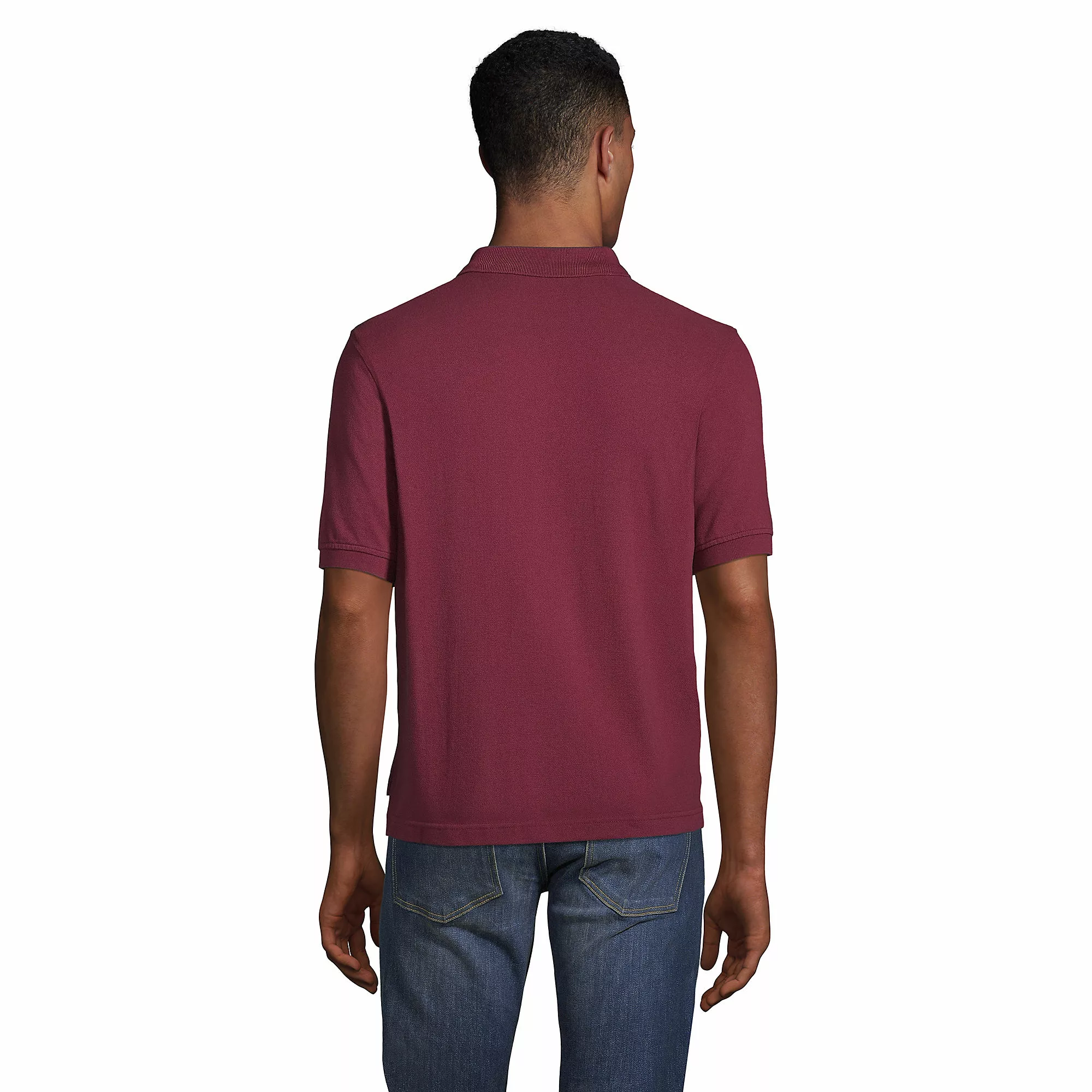 Lands' End Men's Banded Short Sleeve Mesh Polo - Image 2