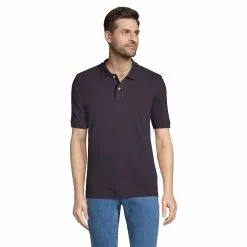 Lands' End Men's Banded Short Sleeve Mesh Polo