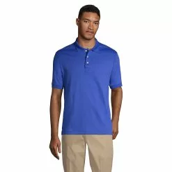 Lands' End Men's Banded Short Sleeve Pima Polo