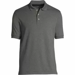 Lands' End Men's Big Banded Short Sleeve Pima Polo