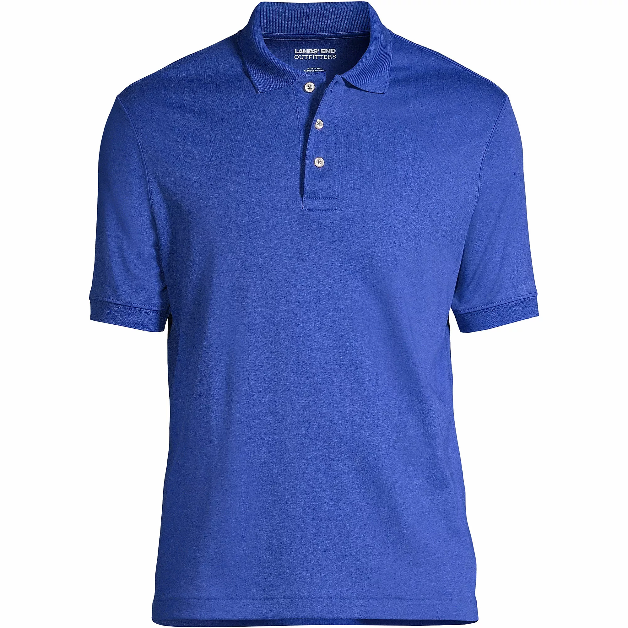 Lands' End Men's Banded Short Sleeve Pima Polo - Image 2