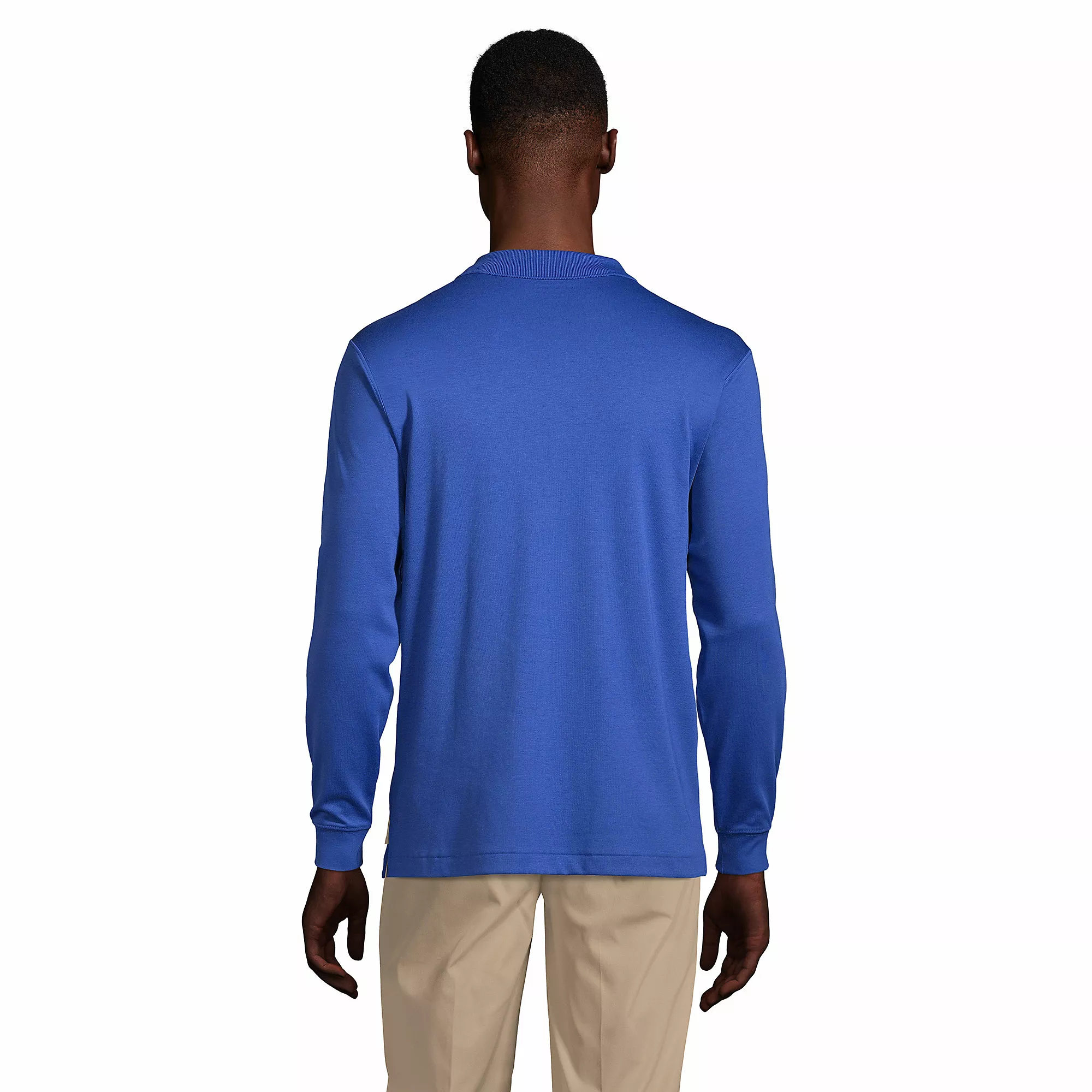 Lands' End Men's Long Sleeve Performance Pima Polo Shirt - Image 2