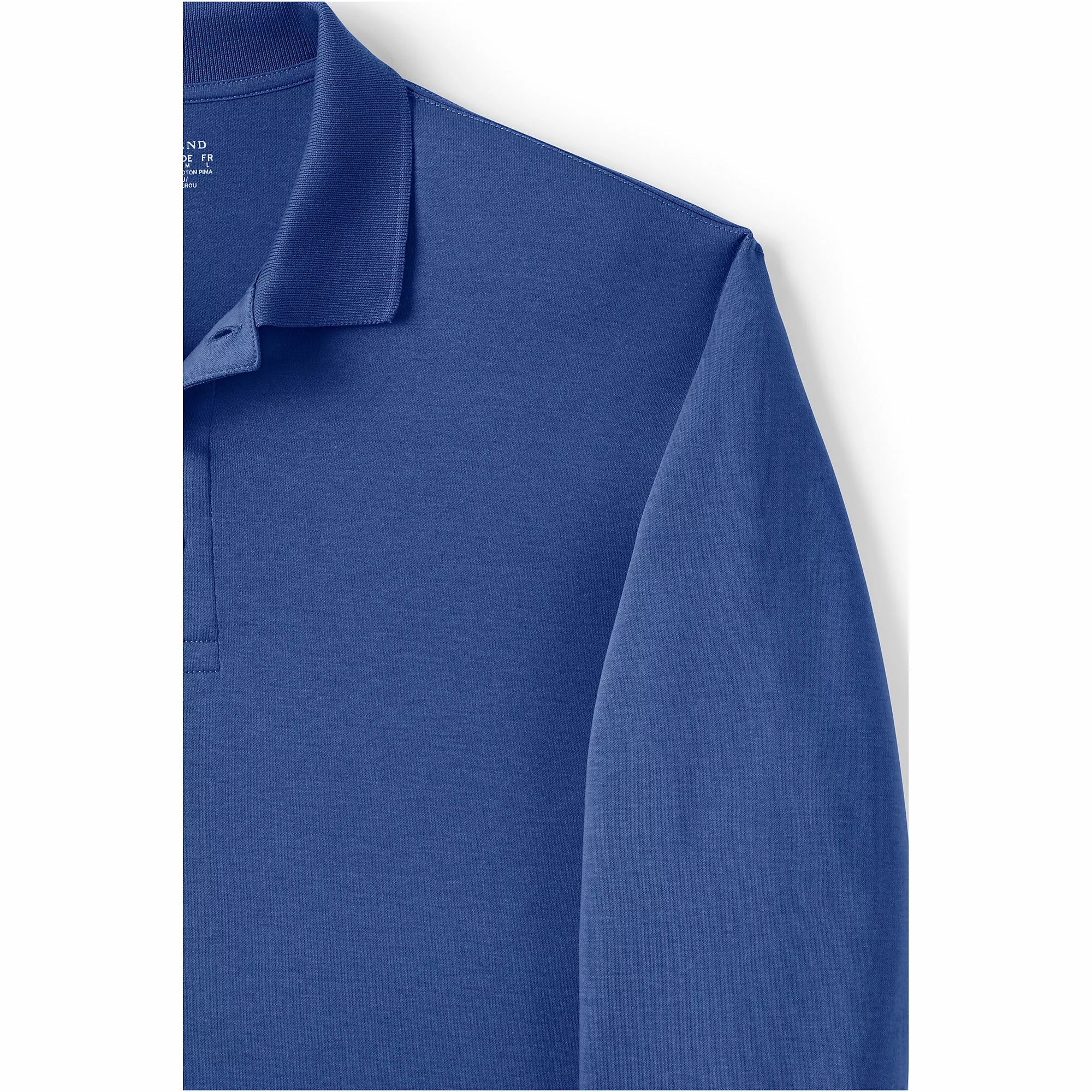Lands' End Men's Long Sleeve Performance Pima Polo Shirt - Image 7