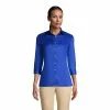 Lands' End Women's 3/4 Sleeve Performance Twill Shirt