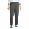 Lands' End Women's Plus Size Sport Knit High Rise Corduroy Elastic Waist Pants