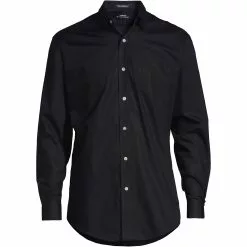 Lands' End Men's Tall Long Sleeve Straight Collar Broadcloth Dress Shirt