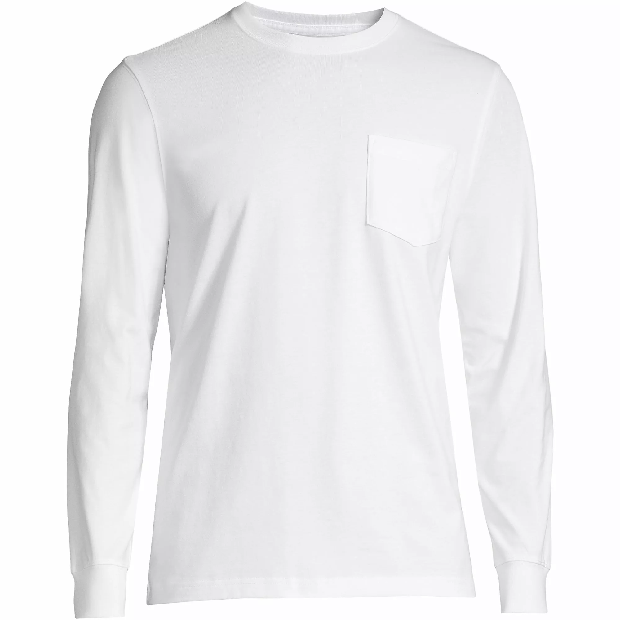 Lands' End Men's Big And Tall Super-T Long Sleeve T-Shirt With Pocket - Image 5