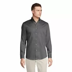 Lands' End Men's Long Sleeve Performance Twill Shirt