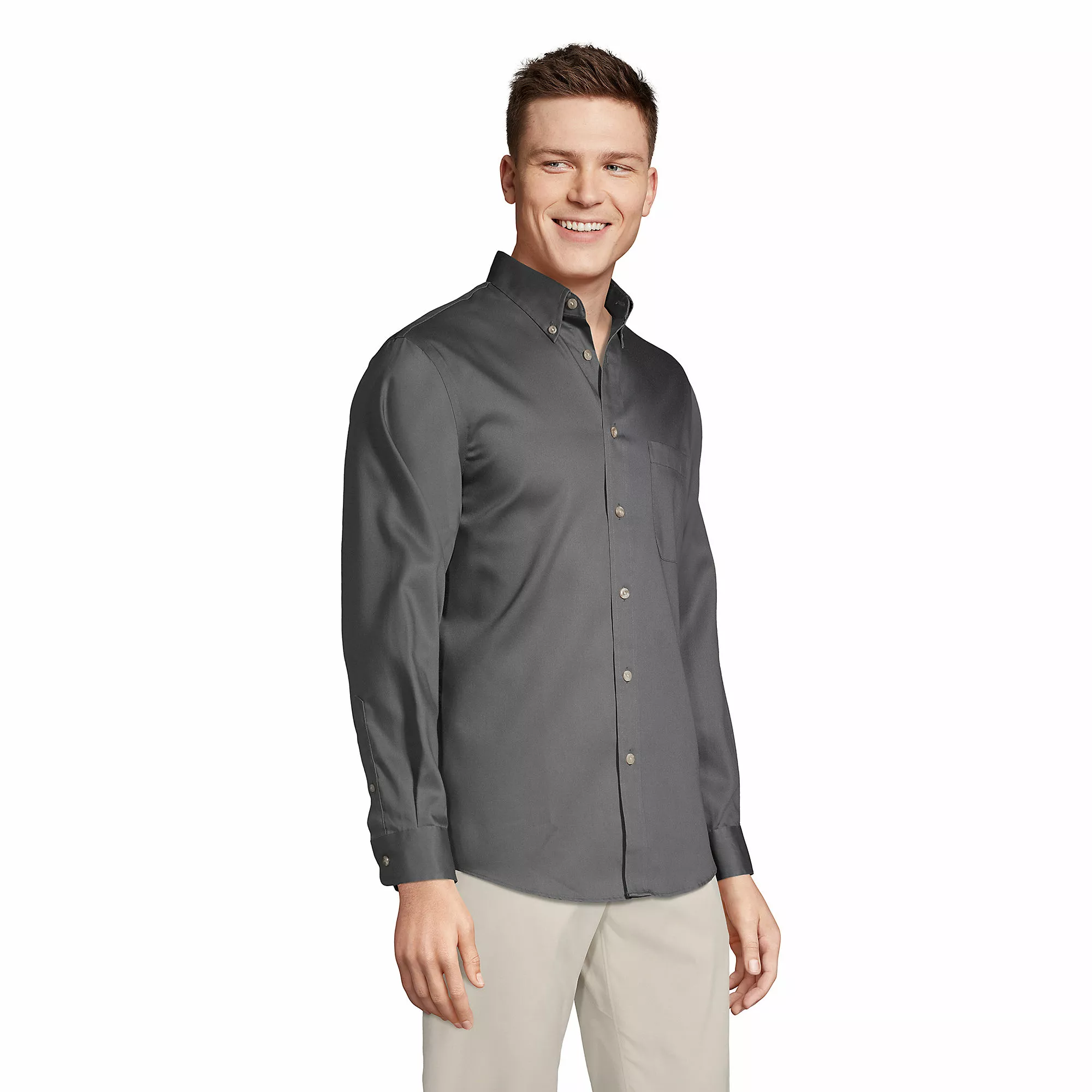 Lands' End Men's Long Sleeve Performance Twill Shirt - Image 3