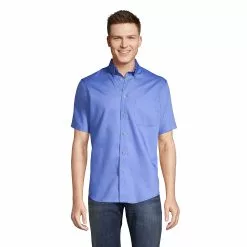 Lands' End Men's Short Sleeve Performance Twill Shirt
