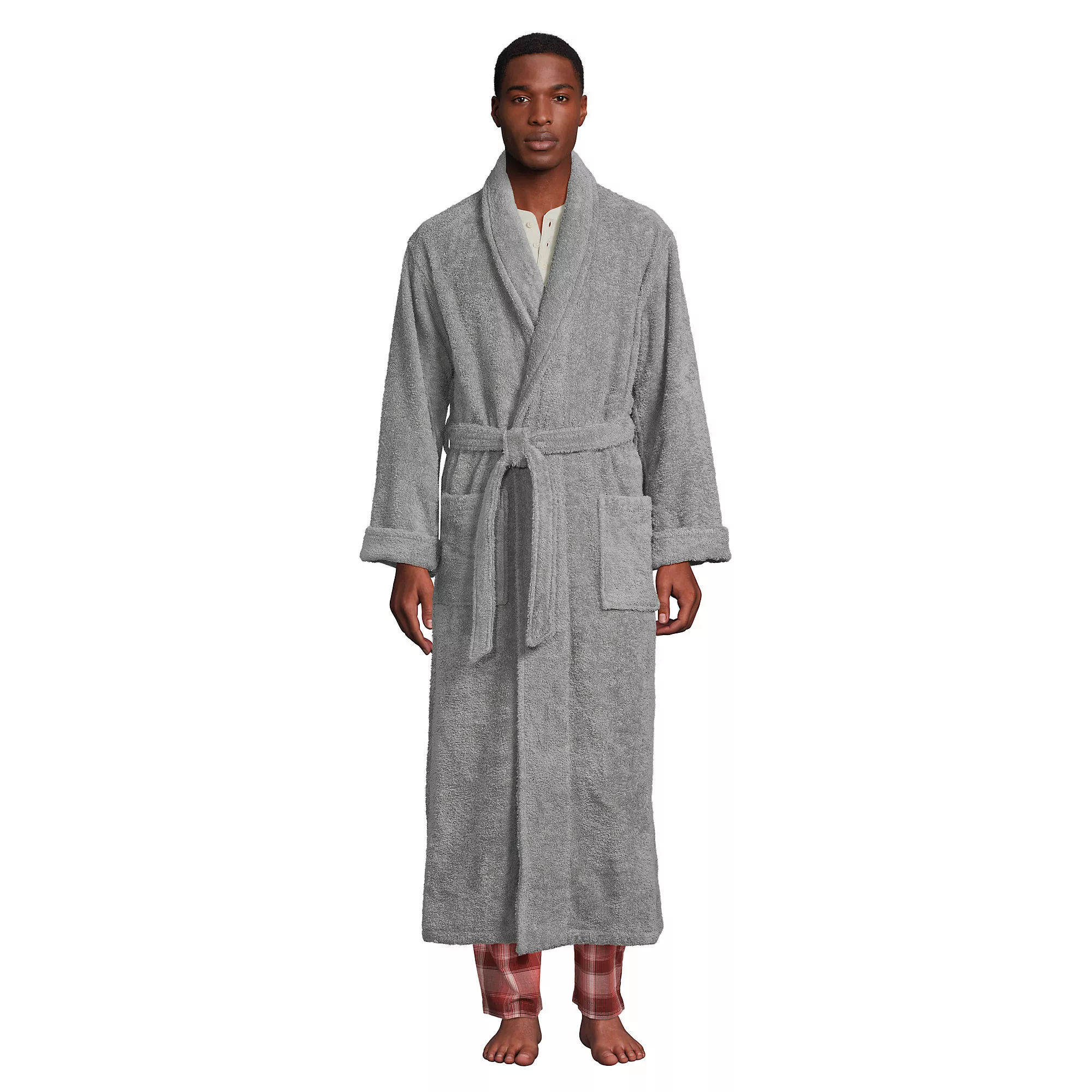 Lands' End Men's Full Length Turkish Terry Robe
