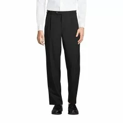 Lands' End Men's Big Pleat Washable Wool Trousers