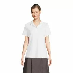 Lands' End Women's Short Sleeve Feminine Fit Interlock Polo Shirt
