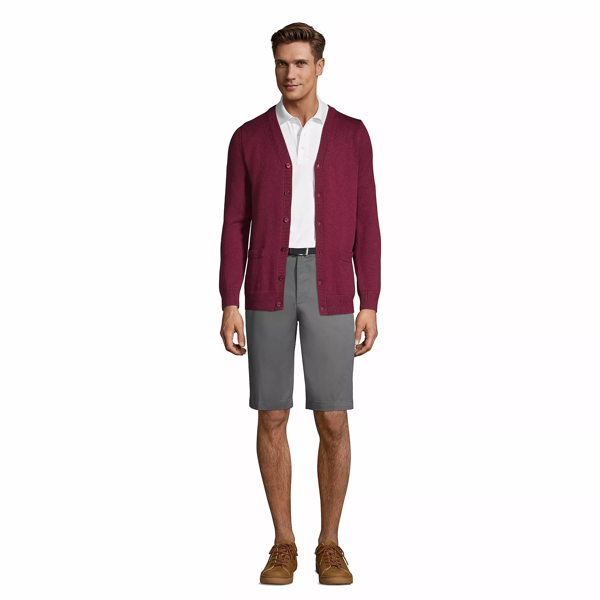 Lands' End Men's Plain Front Blend Chino Shorts - Image 4