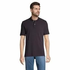 Lands' End Men's Hemmed Mesh Polo