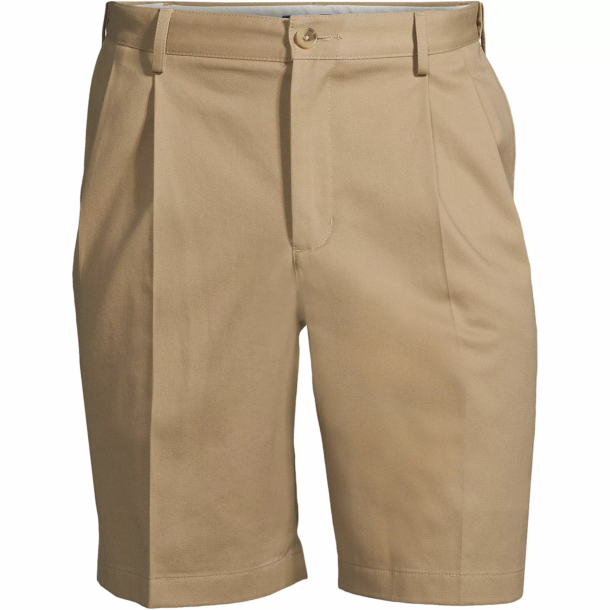 Lands' End Men's Big And Tall Comfort Waist Pleated 9 Inch No Iron Chino Shorts - Image 5