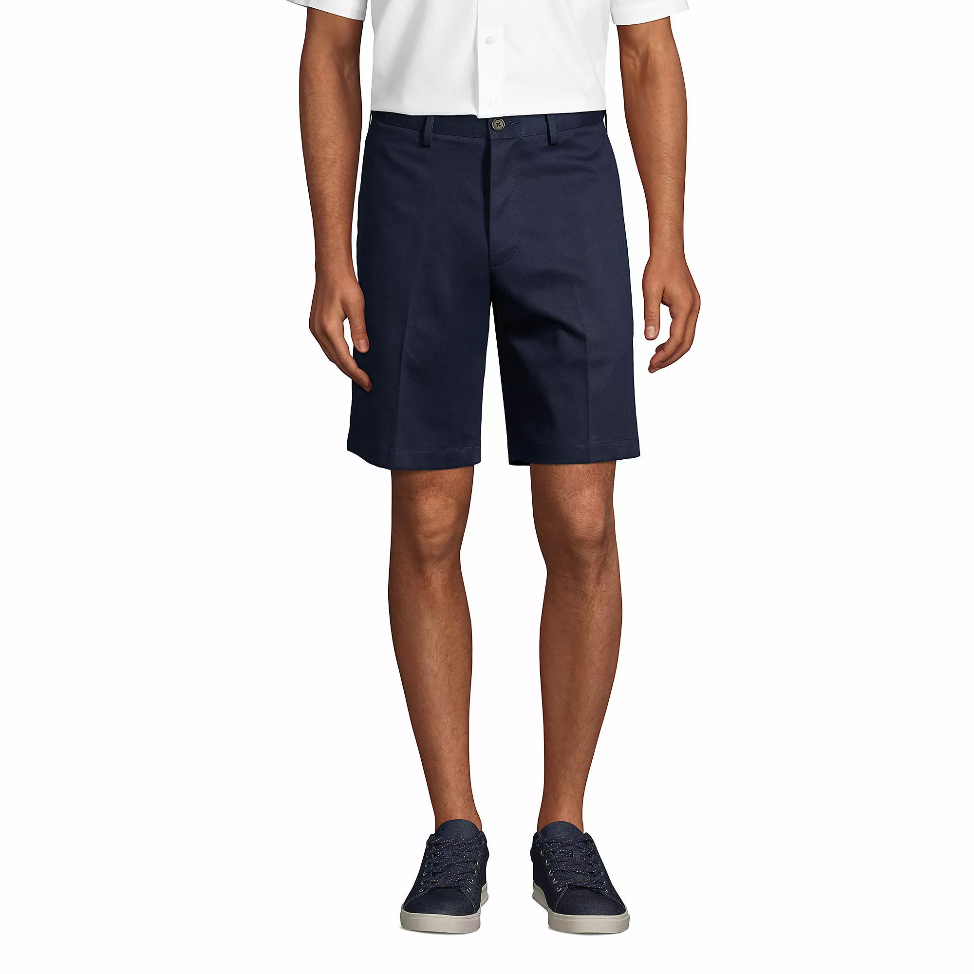 Lands' End Men's Comfort Waist 9 Inch No Iron Chino Shorts