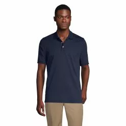Lands' End Men's Short Sleeve Interlock Polo Shirt