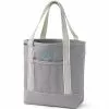 Lands' End Medium Solid Color Open Top Canvas Tote Bag