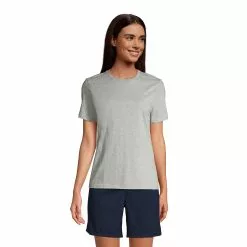 Lands' End Women's Short Sleeve Feminine Fit Essential T-shirt