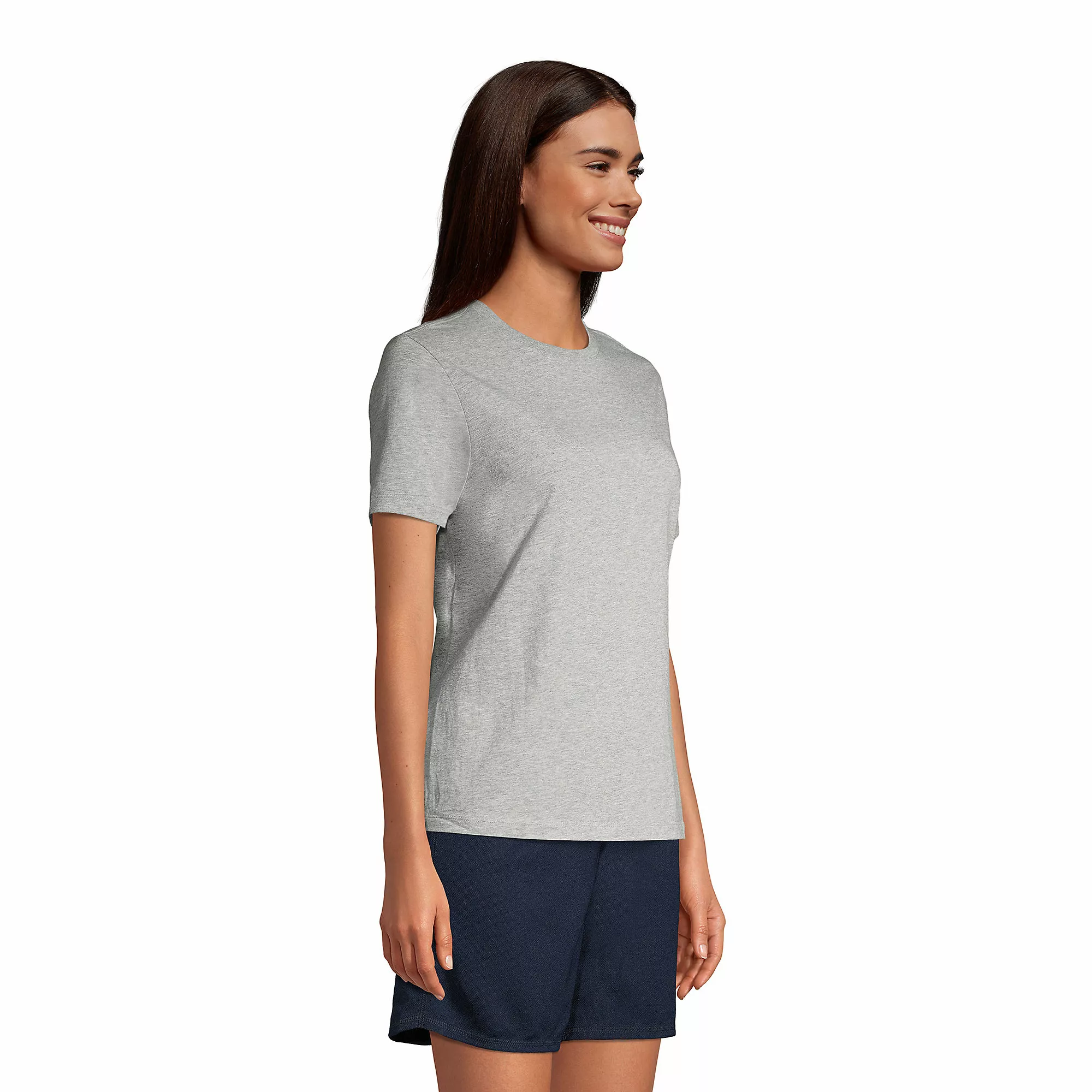 Lands' End Women's Short Sleeve Feminine Fit Essential T-shirt - Image 3
