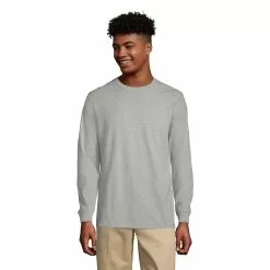 Lands' End Men's Long Sleeve Essential T-shirt