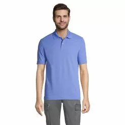 Lands' End Men's Short Sleeve Basic Mesh Polo Shirt