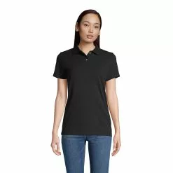 Lands' End Women's Short Sleeve Basic Mesh Polo Shirt