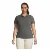 Lands' End Women's Plus Size Short Sleeve Basic Mesh Polo Shirt