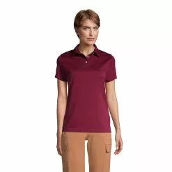 Lands' End Women's Short Sleeve Active Pique Polo