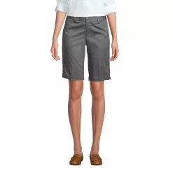 Lands' End Women's Plain Front Blend Chino Shorts