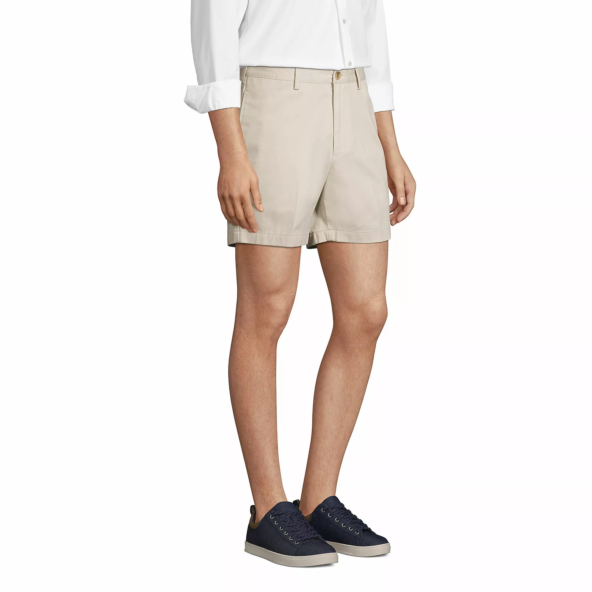 Lands' End Men's Traditional Fit 6 Inch No Iron Chino Shorts - Image 3