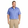 Lands' End Men's Big Short Sleeve Straight Collar Broadcloth Shirt