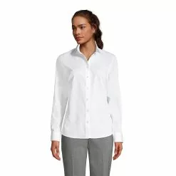 Lands' End Women's Long Sleeve No Iron Broadcloth Shirt