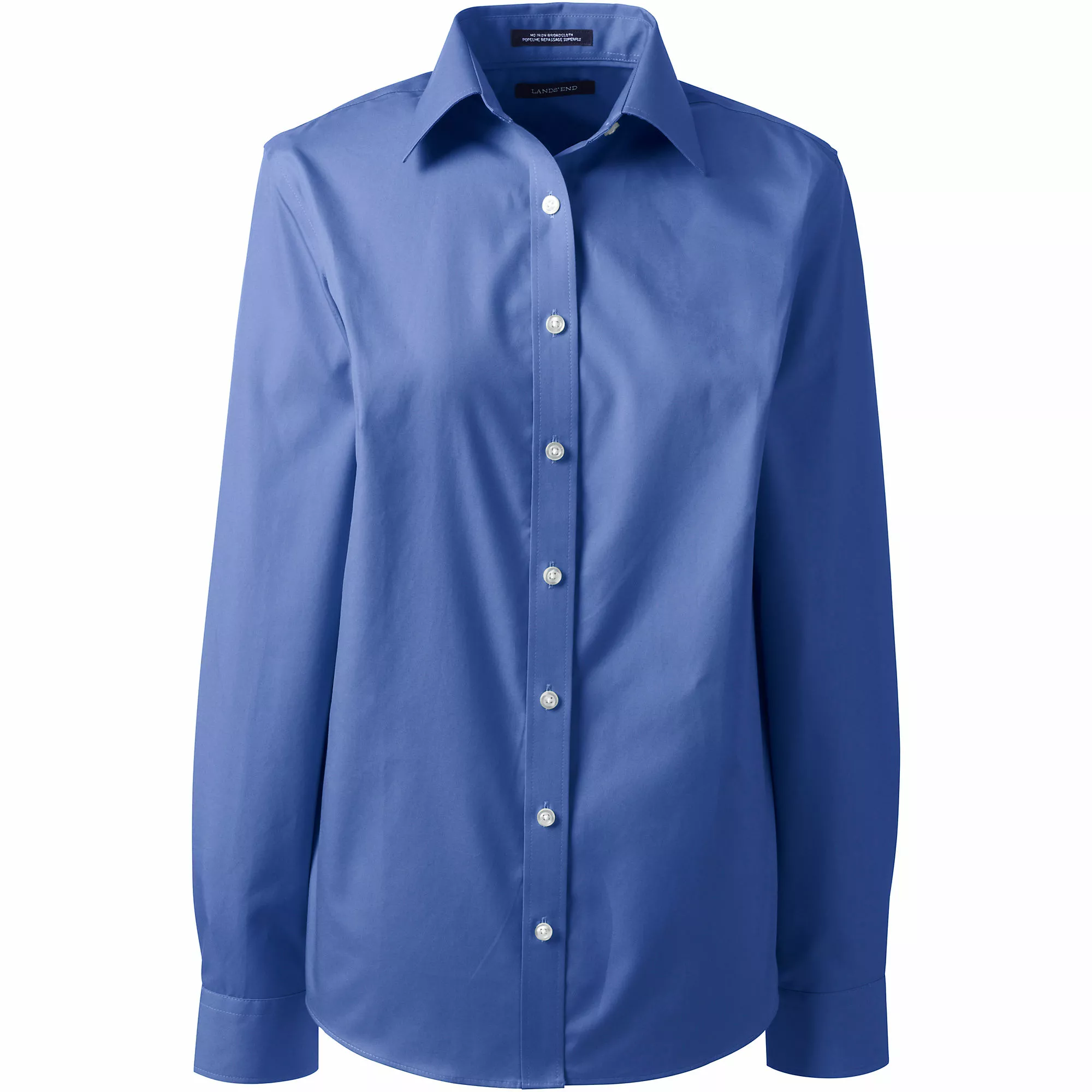 Lands' End Women's Plus Size Long Sleeve No Iron Broadcloth Shirt - Image 5