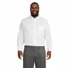 Lands' End Men's Big And Tall Traditional Fit Solid No Iron Supima Pinpoint Buttondown Collar Dress Shirt