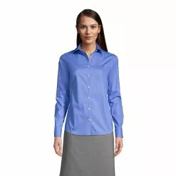 Lands' End Women's Long Sleeve Broadcloth Shirt