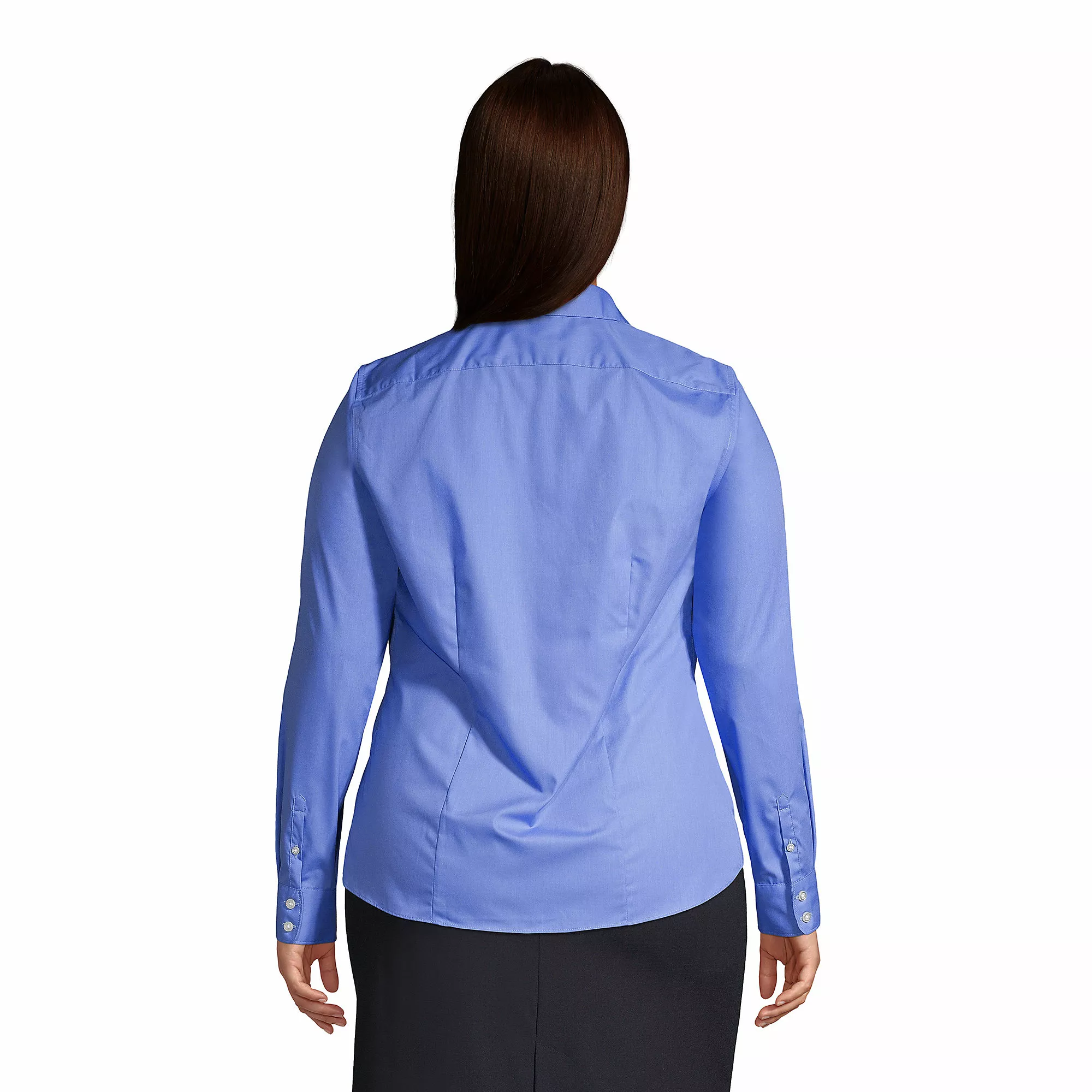 Lands' End Women's Plus Size Long Sleeve Broadcloth Shirt - Image 2