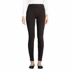 Lands' End Women's Sport Knit High Rise Corduroy Leggings