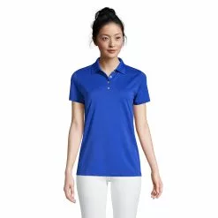 Lands' End Women's Short Sleeve Polyester Polo Shirt