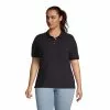 Lands' End Women's Plus Size Banded Short Sleeve Mesh Polo