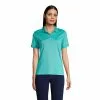 Lands' End Women's Short Sleeve Feminine Fit Banded Pima Polo Shirt