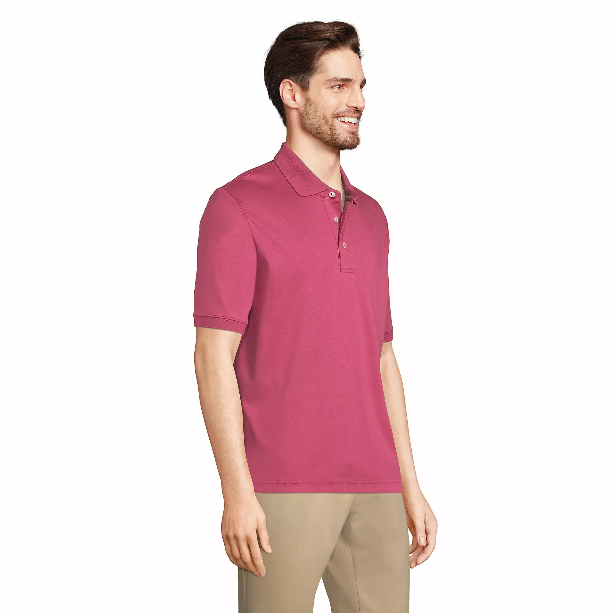 Lands' End Men's Short Sleeve Super Soft Supima Polo Shirt - Image 3
