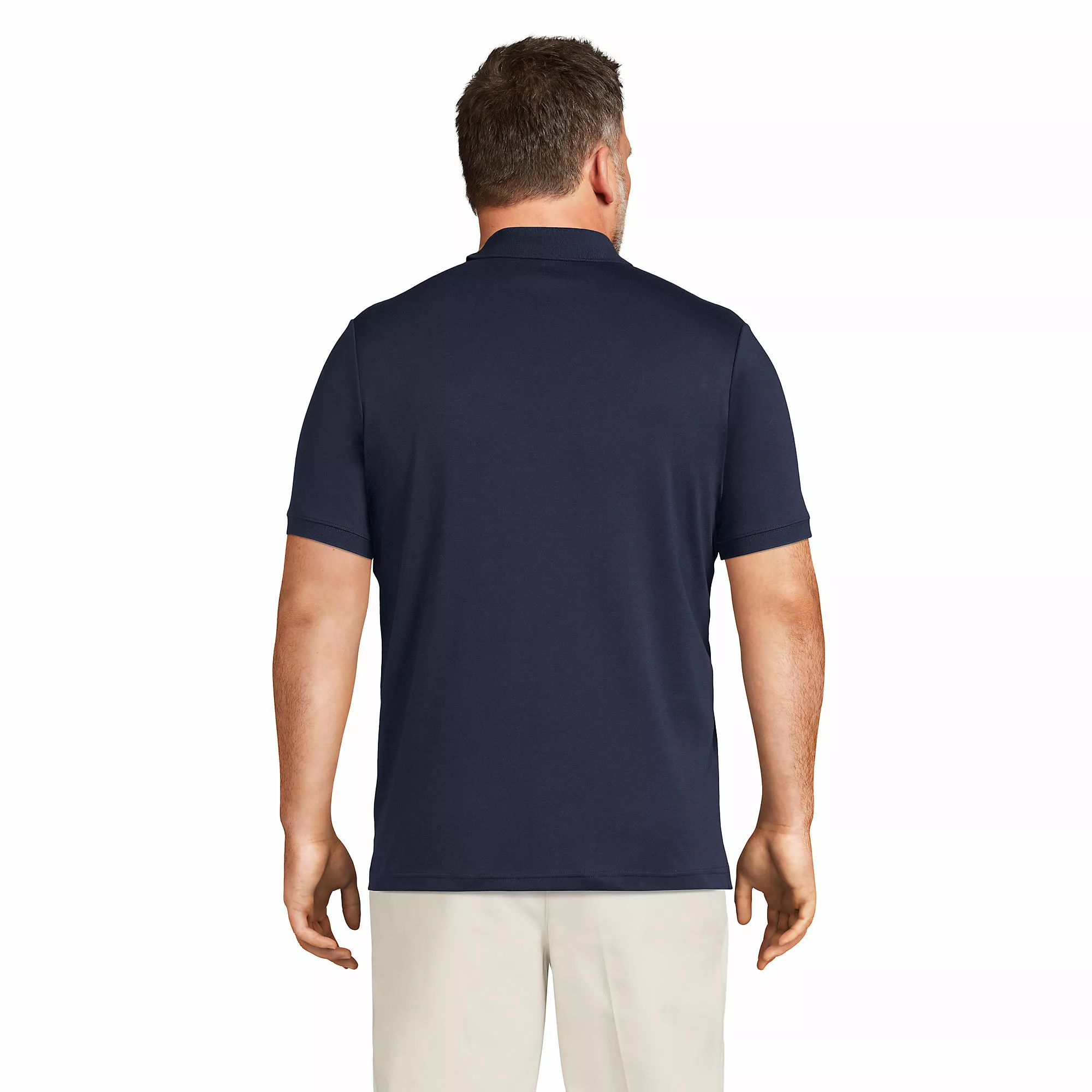 Lands' End Men's Big And Tall Short Sleeve Super Soft Supima Polo Shirt - Image 2