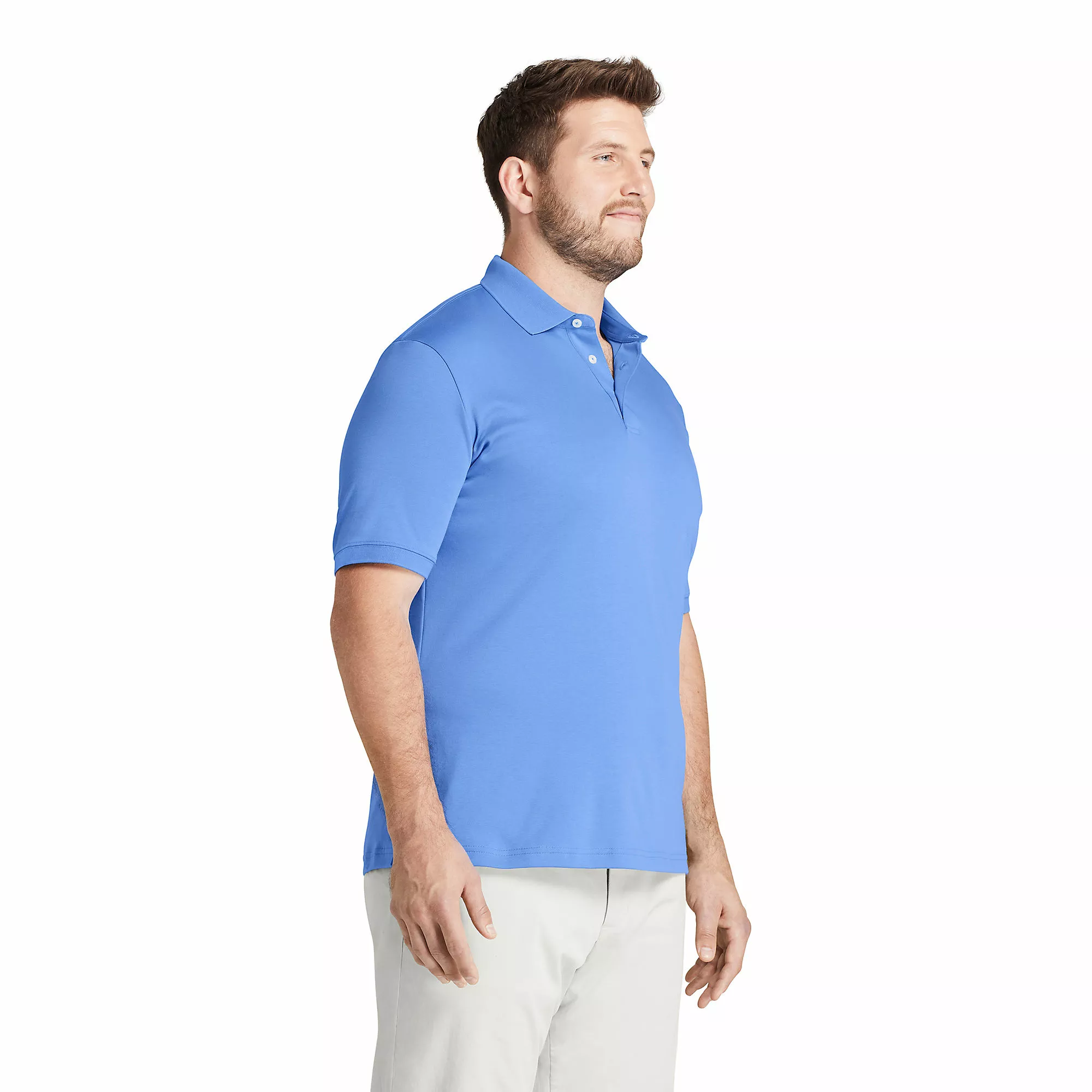 Lands' End Men's Big Short Sleeve Supima Polo Shirt - Image 3