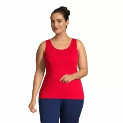 Lands' End Women's Plus Size Cotton Tank Top