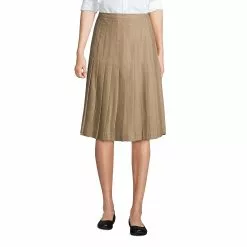 Lands' End Women's Pleated Skirt Below The Knee