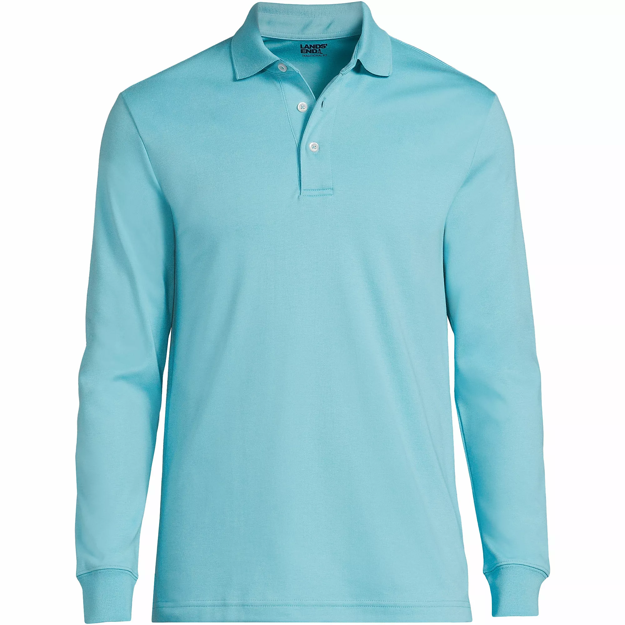 Lands' End Men's Long Sleeve Super Soft Supima Polo Shirt - Image 5
