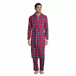 Lands' End Men's Flannel Robe